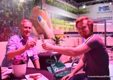 Is Patrick Casteleyn toasting a new collaboration with Jelle Pippel of LIS, grower of Lisianthus?
